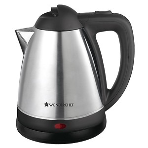 Wonderchef Prato Automatic Stainless Steel Cordless Electric Kettle, 1.2 Litres, Built-in Metal Filter, 304 Stainless Steel Interior, Ergonomic Handle Design, 1000W, 2 Years Warranty price in India.
