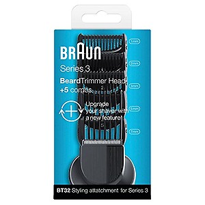 Braun Beard Trimmer Head +5 combs BT32 – Compatible with Series 3 shavers price in India.