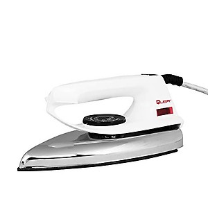 QUBA 750 watt Dry Iron Non Stick Coated Automatic Thermostat Control Dry Iron with Quick Heat Technology with 6 Fabric Settings and Metal Cover and Shock Proof (ISI Certified) (Black) price in India.