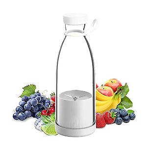 Citaaz Portable Juicer Blender-350ml Mini Smoothie Makers, Multifunctional Personal Jug Blenders with USB Rechargeable, Washable Fruit Juice Mixer, Electric Juice Blender, (WHITE) price in India.