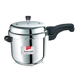 Impex 3 Litres Stainless Steel Pressure Cookers Induction Base, SS Pressure Cookers with High Grade Stainless Steel, Food Grade Interior, Healthy Cooking, 5 Years Warranty (3 Litres - SS Cooker) price in India.