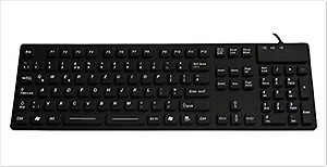 Waterproof Industrial USB Keyboard IKB105 with IP68 protection price in India.