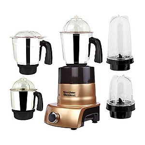 SILENTPOWERSUNMEET Gold Color 750Watts Mixer Grinder with 2 Bullet Jar Plus 3 Steel 2019 PST-G-TA price in India.