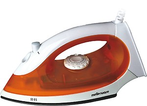 Mellerware SI01 1200-Watt Non-Stick Steam Iron (White/Orange) price in India.