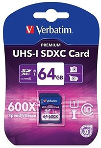 Verbatim 64GB SDXC Memory Card price in India.