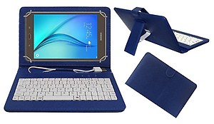 ACM USB Keyboard Case Compatible with Samsung Galaxy Tab A T355y Tablet Cover Stand Study Gaming Direct Plug & Play - Blue price in India.