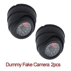 MOHAK 2 PCS Dummy Security CCTV Fake Dome Imitation Surveillance Security Camera price in India.