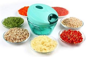 Generic Handy Quick Cutter Vegetable Mini Pull Chopper for Kitchen, 3 Steel Blade price in India.