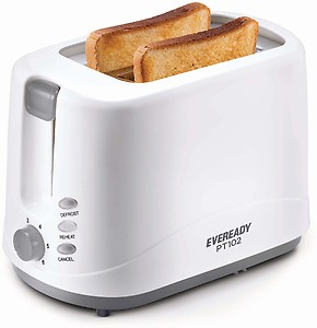 EVEREADY PT102 750 W Pop Up Toaster(White ,Grey) price in India.