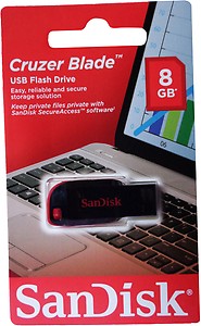 Sandisk Cruzer Blade Usb Flash Drive 8 GB Pen Drive (Multicolor) price in India.