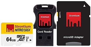 Strontium Nitro UHS 566X64 GB Memory Card price in India.