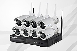 Active Pixel 3MP AUTO-Pair Wireless System 4 Channel HD Wireless NVR kit with 4X1536P HD 3MP Outdoor Indoor inbuild Audio IP65 Waterproof Wireless IP Security Cameras price in India.