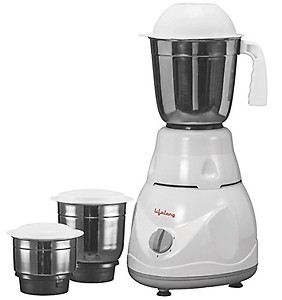 Lifelong LLMG45 Power Pro 500-Watt Mixer Grinder with 3 Jars (Liquidizing, Wet Grinding and Chutney Jar), Stainless Steel blades, 1 Year Warranty (White/Grey) price in India.