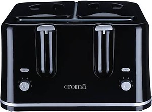 Croma 1740W 4 Slice Pop-Up Toaster with Removable Crumb Tray (Black) price in India.