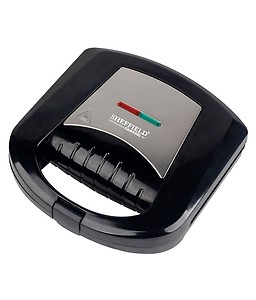 Sheffield Classic Sandwich Griller/Toaster, Non-stick fix grill plates for Home use with led on/off light indicator - 2 slices, Over heat protection - 750 W - One year warranty - Black price in India.