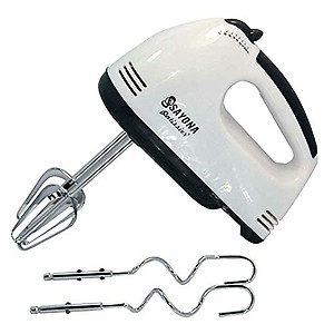 Peyx Electrical Hand blender-mixer, Egg Beater, Ice-cream Beater, Cake Beater for Whipping, Beating Cream (White) with 2 Stainless Steel Beaters, 2 Dough Hooks and Dough Hooks price in India.