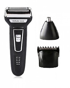 Gemei Gm-573 3 In 1 Professional Hair Shaver & Nose Trimmer Set Of Grooming (Multicolor) price in India.