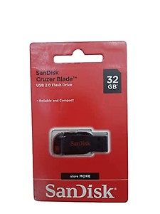 SanDisk Cruzer Blade USB 2.0 Flash Drive 32 GB Pen Drive  (Red, Black) price in India.