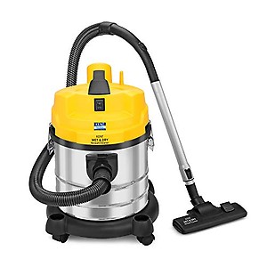 KENT Wet and Dry Vacuum Cleaner KSL 612|1200 W|Blower Function|Flexible hose|Extension tube|Crevice tool|Floor brush|Wet brush| Filter bag|20L Stainless steel body|Rubberized Wheels|Metallic silver price in India.