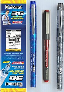 Rotomac 3G Refillable Roller Pen Pack of 3 price in India.