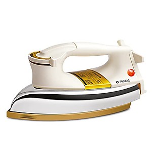 Pringle DI-1104 Deluxe 1000Watt Heavy Weight Dry Iron, Colour:-Gold Plate price in India.