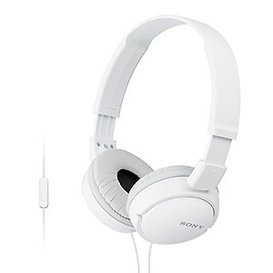 Sony MDR-ZX110AP Over the Ear Headphones (White) price in .