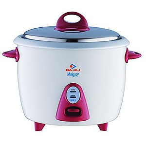 Bajaj Majesty New RCX 3 350-Watt Multifunction Rice Cooker (White/Pink) price in India.