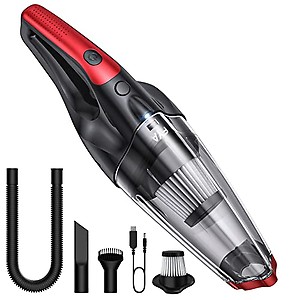 FYA Handheld Vacuum Cleaner Wireless, 7KPA High Power Hand Held Vacuuming Cordless with LED Light HEPA Filter, Rechargeable Car Vacuum for Home Car Corner Stairs Pet Hair Dust Clean Red price in India.