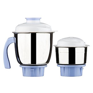 Greenline Plastic Mixer Grinder with 750W Heavy Motor and 3 Jars (White and Blue) price in India.
