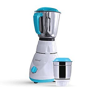 ZunVolt 2 JAR Mixer Grinder -500W with Flow Breaker Jars, 22000 RPM Motor & 1 Year Warranty Cover(White, Turquoise) price in India.