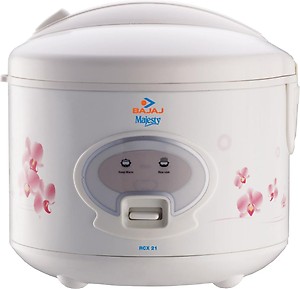 BAJAJ Majesty New RCX21 delux. Electric Rice Cooker with Steaming Feature(1.8 L, White) price in India.