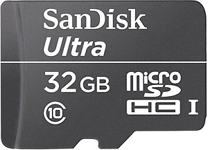 SanDisk Ultra 32GB Class 10 Memory Card price in India.