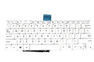 4d Laptop Keyboard for ASUS X201E X202E X200CA S200E Q200 Q200E Without Frame United States US Version MP-12K13US-9201W 0KNB0-1104US00 AEEX2U01110 White price in India.