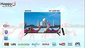 HAPPYU 108 cm (43 Inches) Full HD Smart Android LED TV HA43FS (Black) price in India.