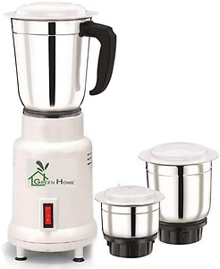 GTC Green Home Mixer Grinder 450w With 3 Stainless steel Jar (Black Orange) price in India.