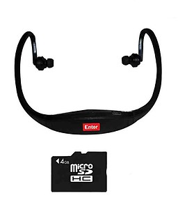 Enter Neckband Mp3 Player + 4GB Sandisk Memory card price in India.