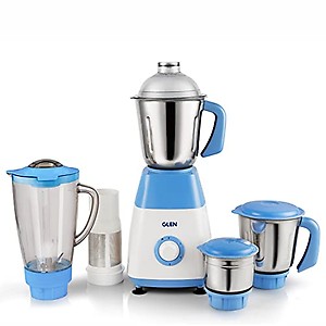 Glen Mixer Grinder 750 W with 3 Stainless Steel Jars, 1 Transparent Jar with fruit filter (SA 4023 Plus) price in India.