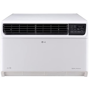 LG 1.5 Ton 5 Star DUAL Inverter Window AC (Copper, Convertible 4-in-1 cooling, RW-Q18WUZA, 2023 Model, HD Filter with Anti-Virus Protection, White) price in India.