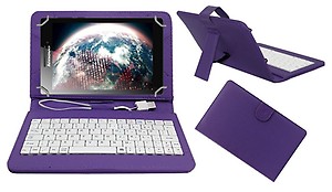 ACM USB Keyboard Case Compatible with Lenovo Tab 2 A7-20 Tablet Cover Stand Study Gaming Direct Plug & Play - Purple price in India.