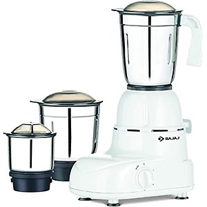 Glory 550 Watt Mixer Grinder with 3 Stainless Steel Jars for Dry Grinding, Wet Grinding and Making Chutney, white price in India.