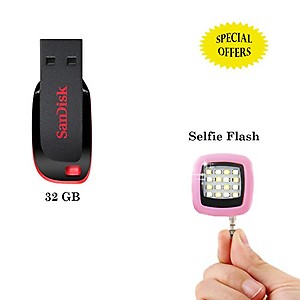 Sandisk 32GB 2.0 Cruzer Blade USB Flash Drive Pendrive (Pack of 3) price in India.