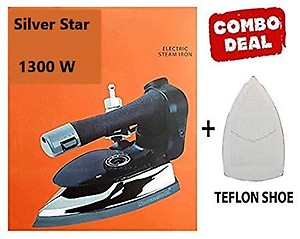 Best Silver Star STEAM 1300W 220V Electric Steam Iron ES-300L with 4.0 L.Water Tank price in India.