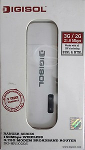 DIGISOL DG-HR1020S is 150Mbps Wireless 3.75G Modem Broadband Router price in India.