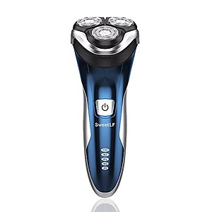 SweetLF Electric Shaver for Men Waterproof IPX7 Wet & Dry Rechargeable Razors with Pop-up Trimmer,Blue price in India.