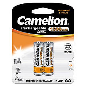 Camelion Rechargeable Ni-MH Batteries - NH-AA1500BP2(Free1Pack Alkaline Battery) price in India.