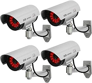 MOHAK 4PCS Dummy Drum CCTV Camera with Flashing Red Light price in India.