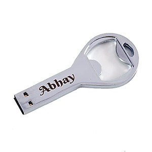 Giftsvalla Customized Pen Drive 16 GB Bottle Opener Shaped Pen Drive with Class 10 Chip Fast USB 2.0 Flash Drive Metal Finish (Silver) Solid Metal Body - Durable & Rugged - Pen Drives/Flash Drives best gifts for any occasion price in India.