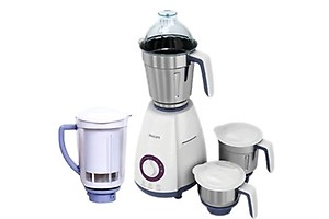 PHILIPS Viva Collection 750 Watt 4 Jars Mixer Grinder (19500 RPM, Auto Cut Off Protection, White/Blue) price in India.