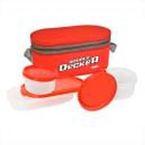 MILTON Executive Lunch Box Set, 3-Pieces, 260 ml, Orange Double Decker Lunch Box, (3 Container) Purple price in India.