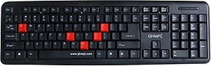 QHMPL Qhm7403 New Wired USB Laptop Keyboard  (Black) price in India.